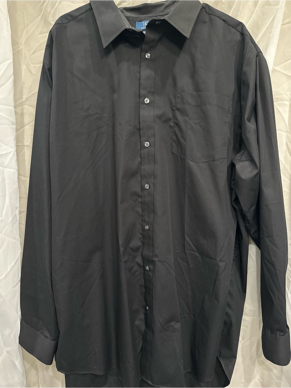 George Men's Classic Black Button-Up Shirt